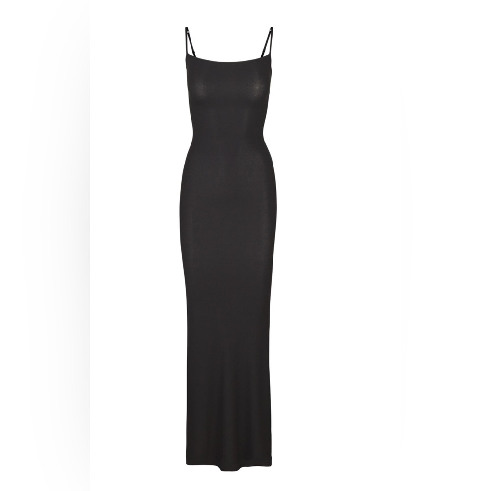 SKIMS Black Bodycon Maxi Dress